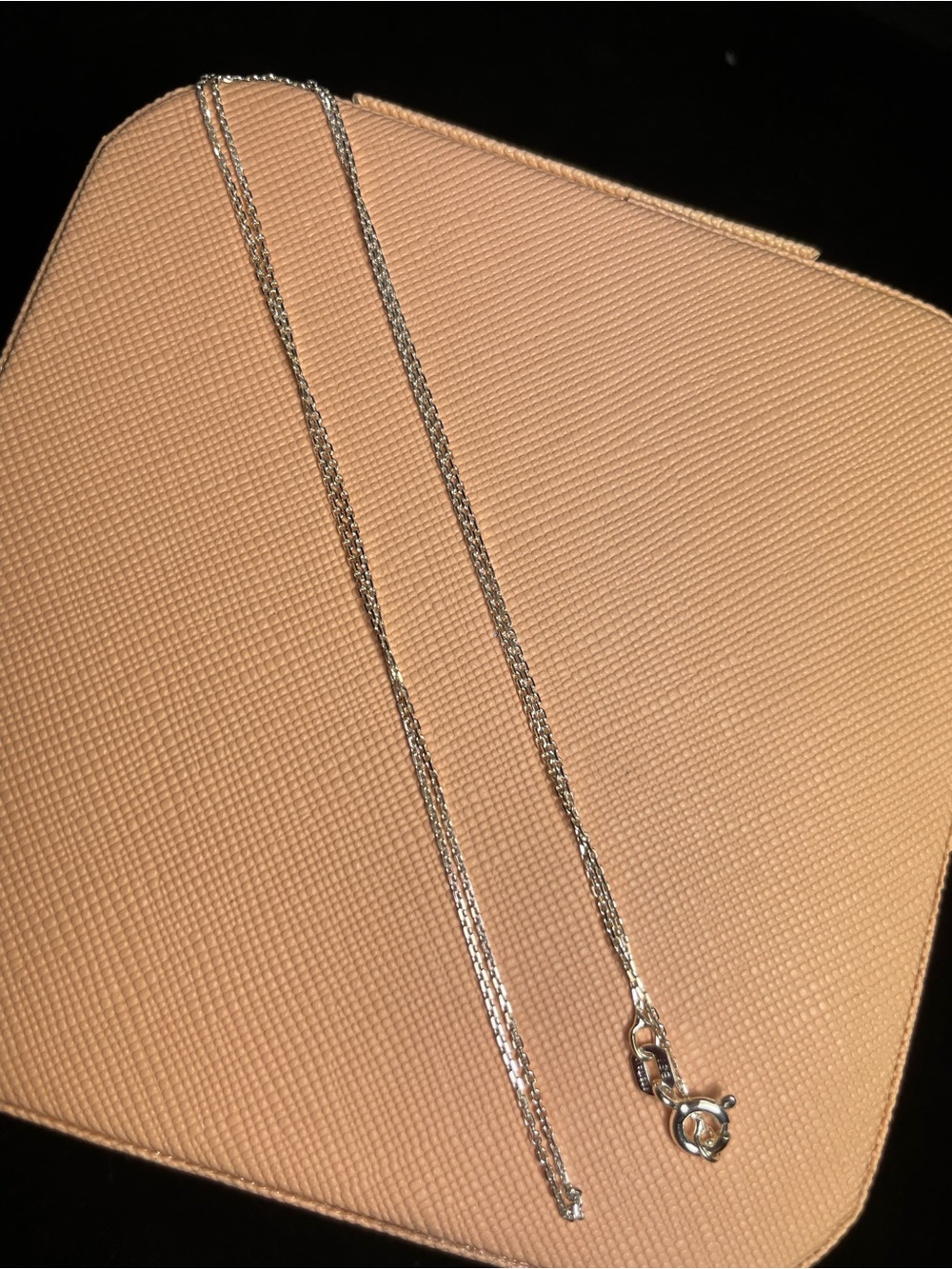 Sterling Silver Simple Chain Necklace - Silver